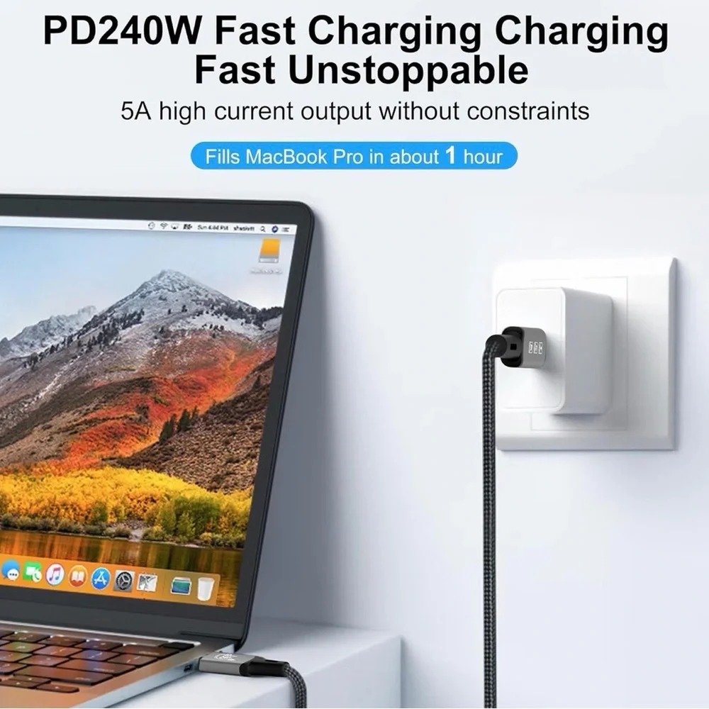 3.3ft USB4 cable, 8k Display / 40Gbps Data Transfer / 240w Power Delivery